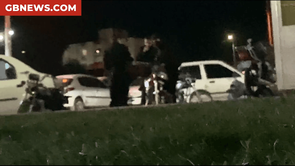 GB News footage of the gun-toting biker gang