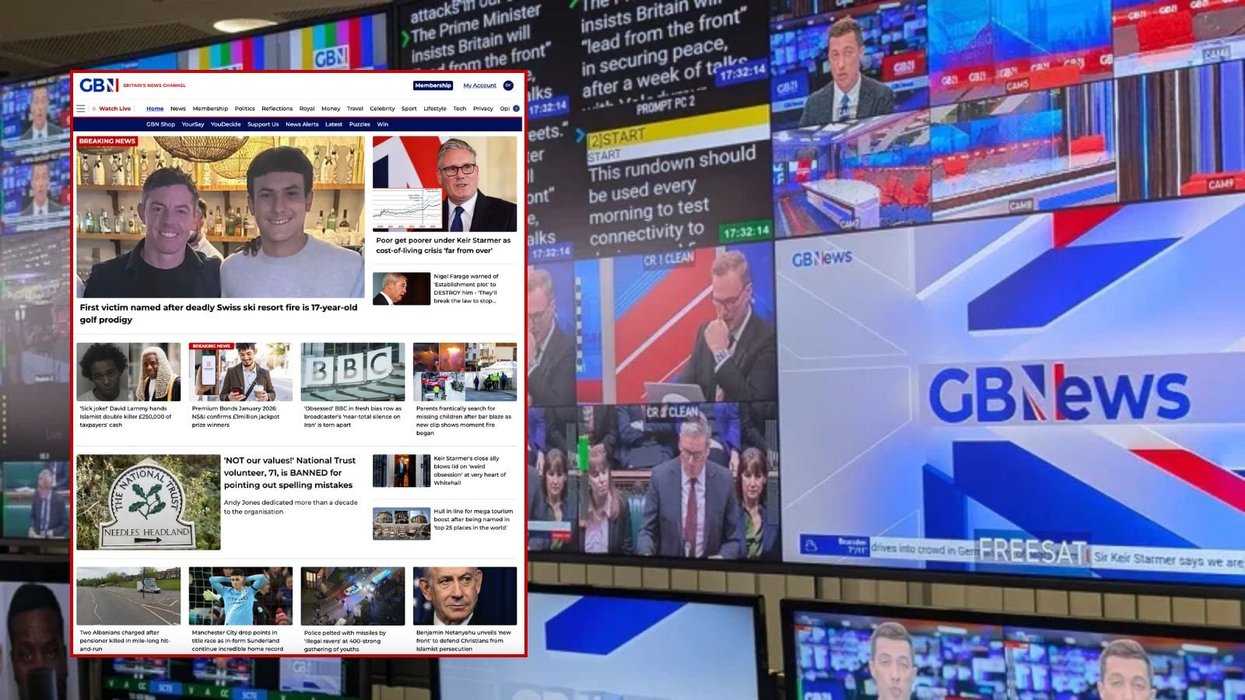 newdispatch.co.uk homepage inset with GB News gallery