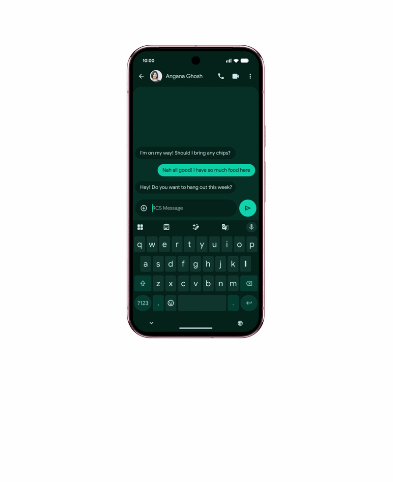 Gemini Intelligence assisting with your messages