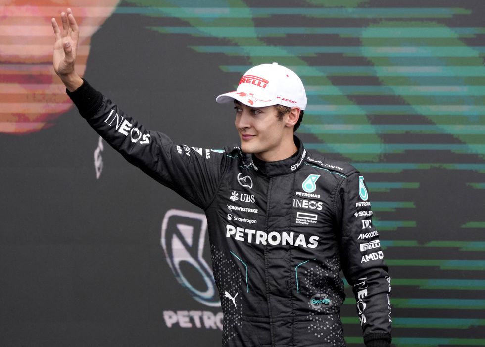 George Russell started on pole