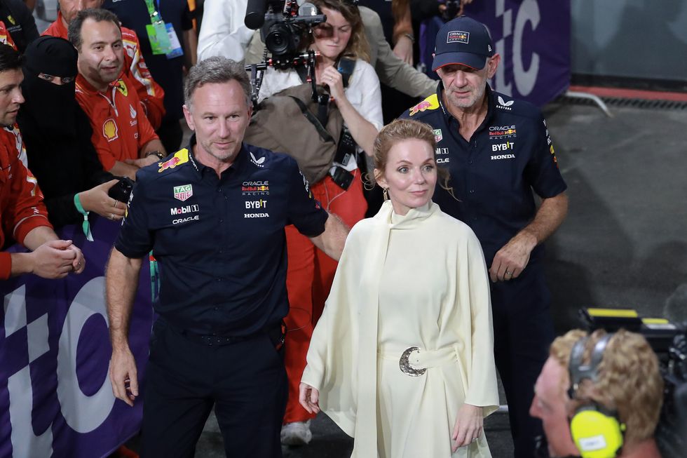 Geri Halliwell has shown a united front with her husband
