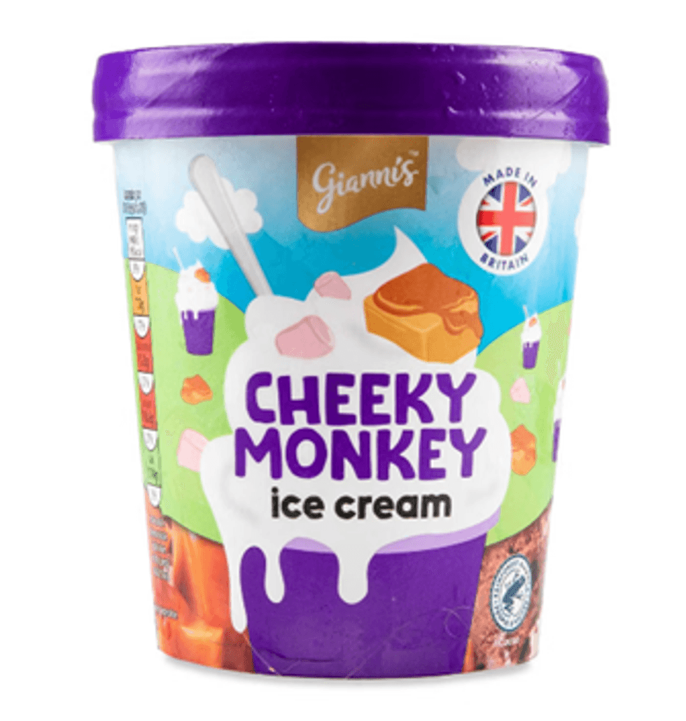 Gianni's Cheeky Monkey Ice Cream