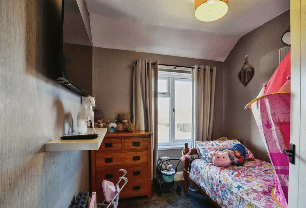 Girl's bedroom in the home