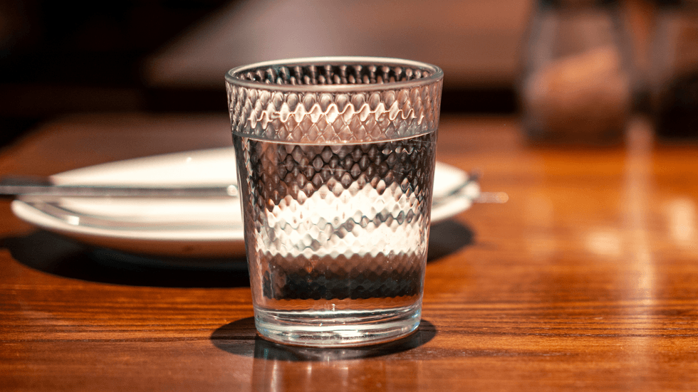 Glass of tap water