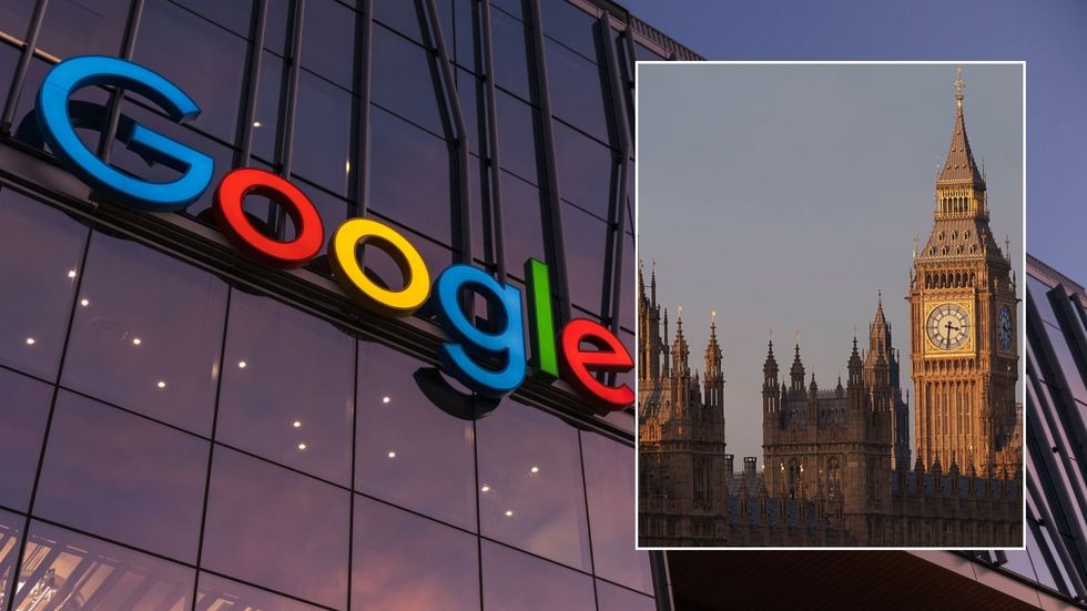 Google sign and Big Ben