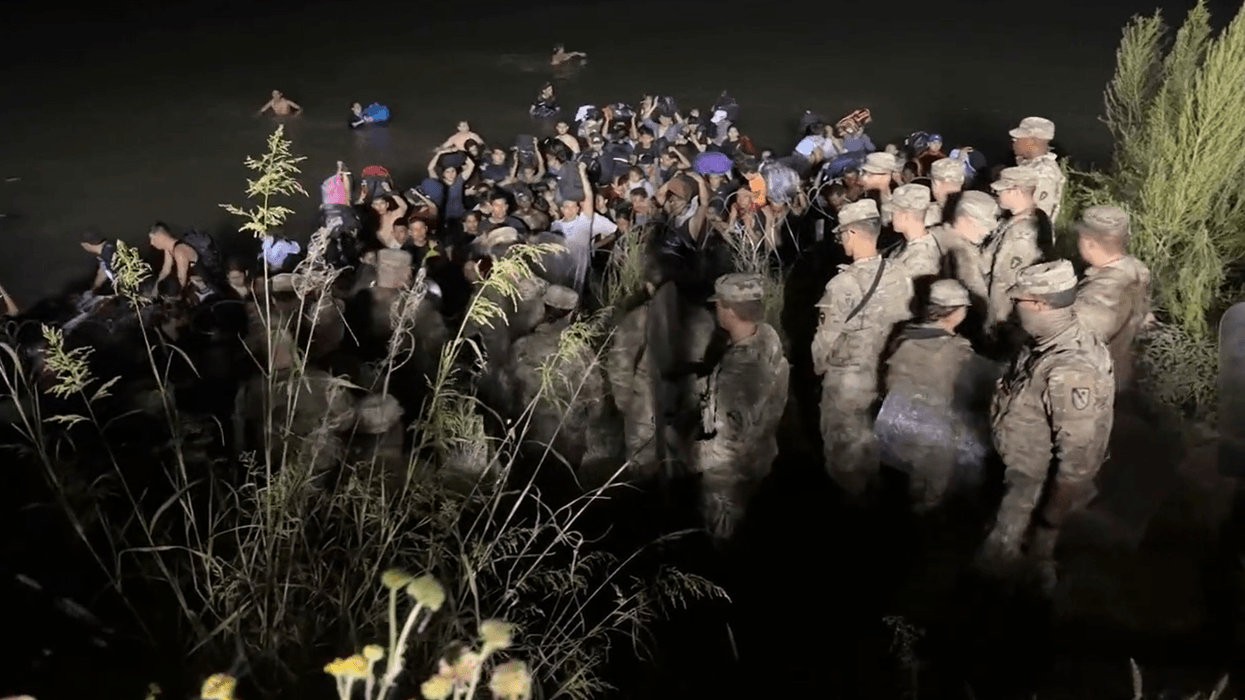 Greg Abbott shared footage from the US-Mexico border