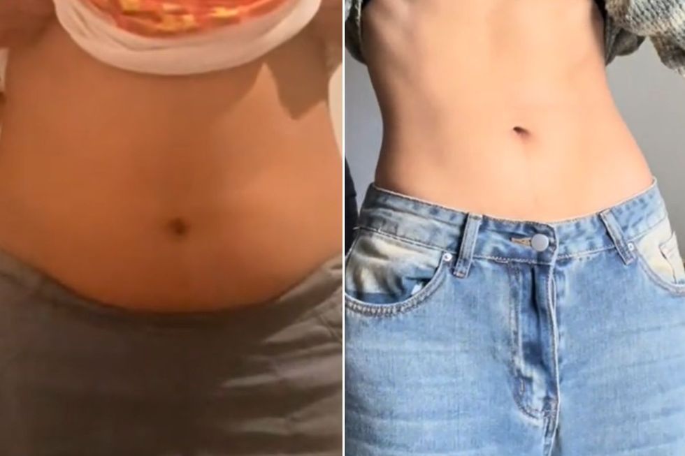 Gym-goer before and after