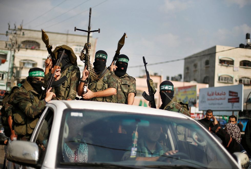 Hamas militants, pictured in 2012
