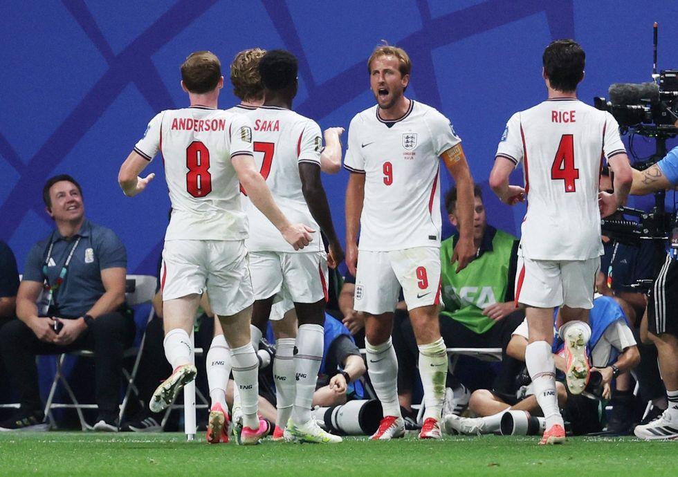 Harry Kane scored a brace for the Three Lions