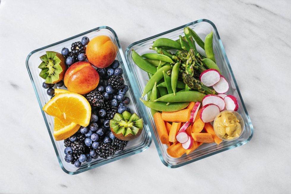 Healthy fruit and vegetable snacks