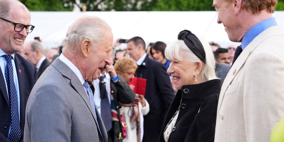 Helen Mirren joins Ant and Dec at Buckingham Palace to celebrate King Charles
