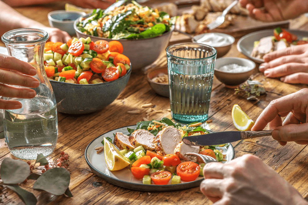 Hello Fresh dinner on table