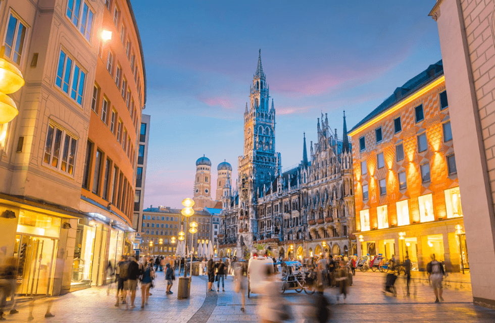 High street in Munich, Germany