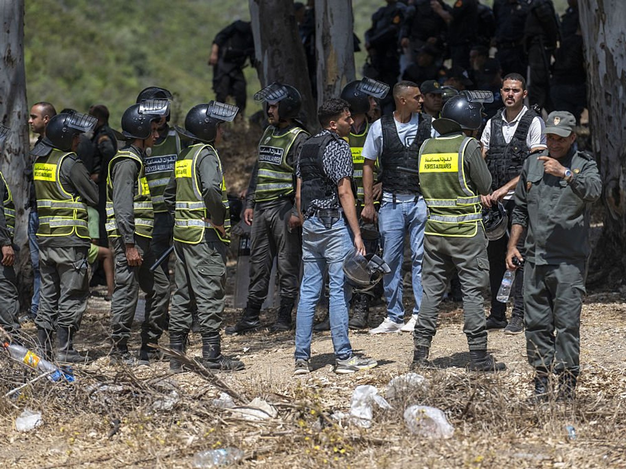Hundreds of migrants have been prevented from breaching the border into Spain's North African exclave of Ceuta