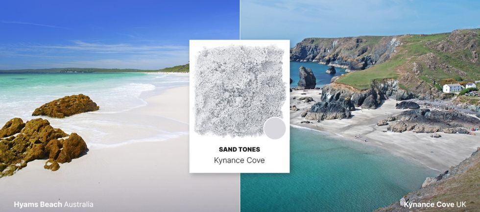 Hyams Beach Australia and Kynance Cove Cornwall