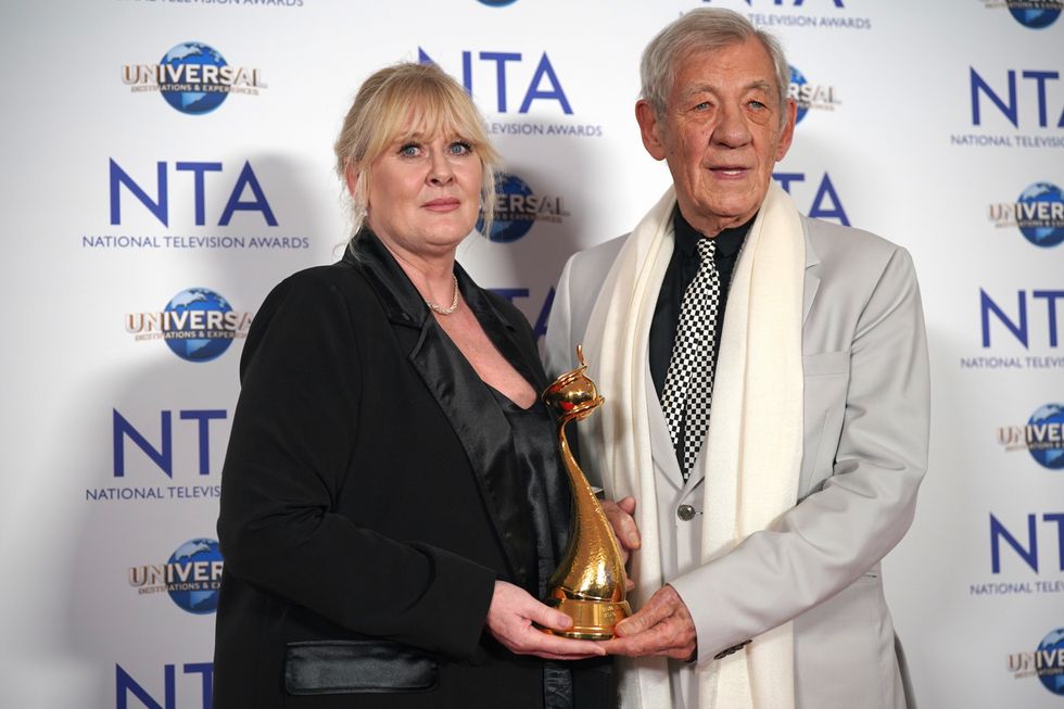 Ian McKellen with Sarah Lancashire