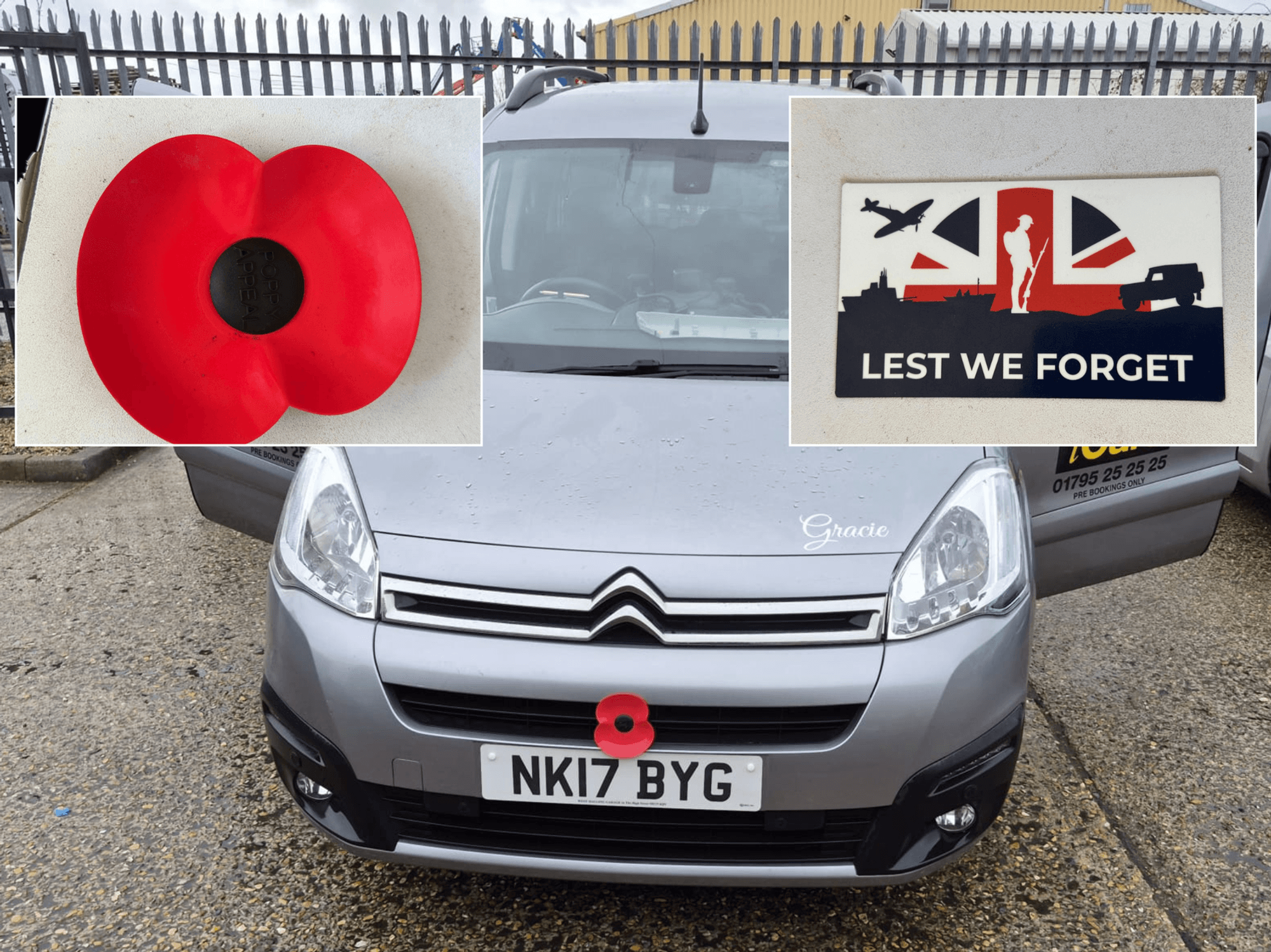 iCars Swale vehicle featuring a poppy