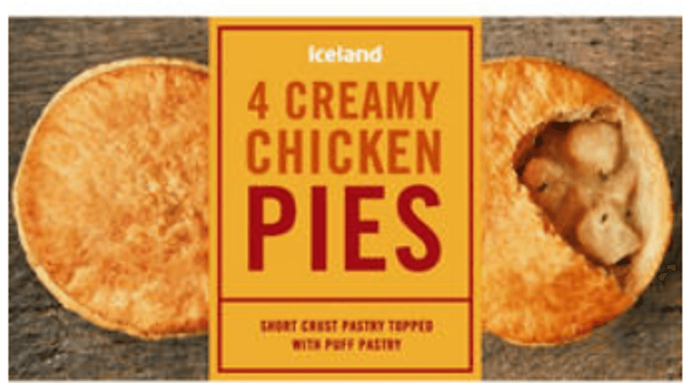 Iceland 4 Creamy Chicken Pies