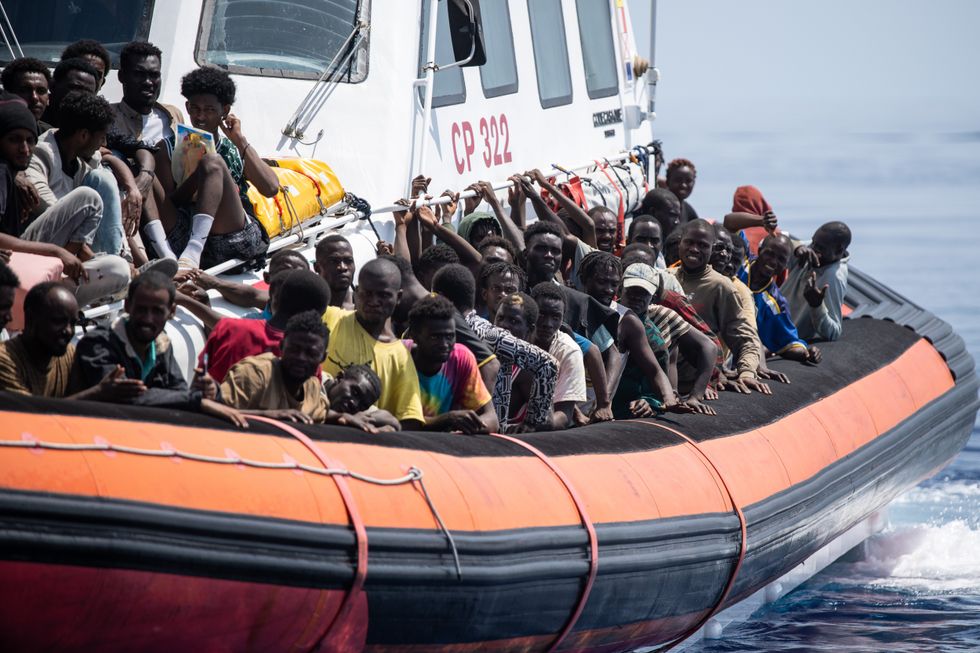 Illegal migrants in the Mediterranean