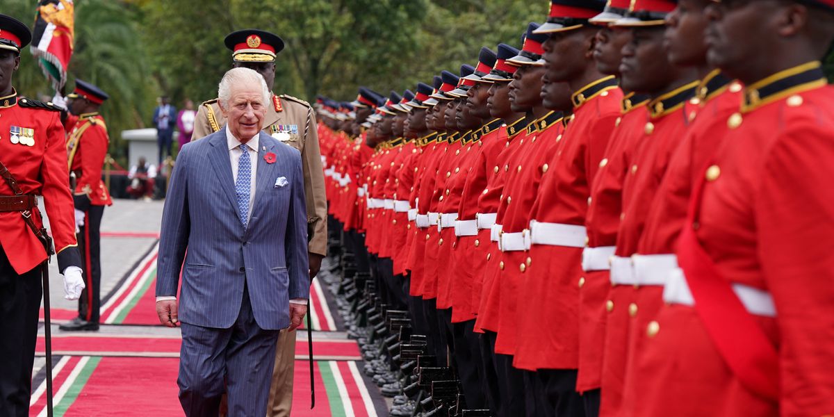 King Charles arrives in Kenya alongside Queen Camilla as calls for official apology continue