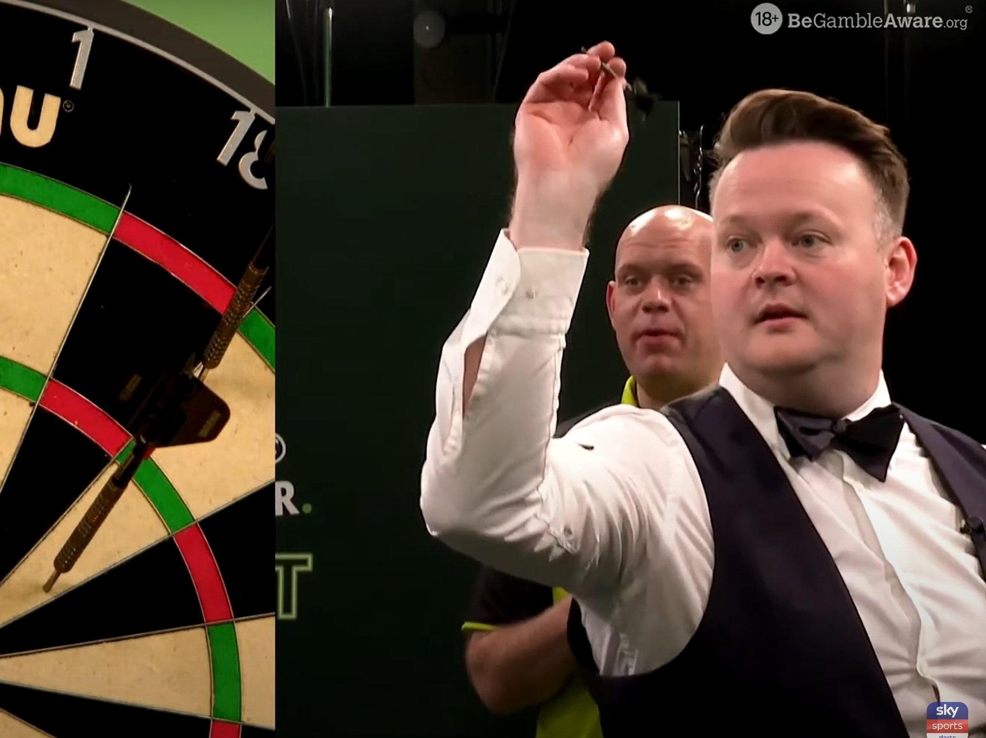 Michael van Gerwen and Luke Humphries mock snooker legend in epic clash of sports