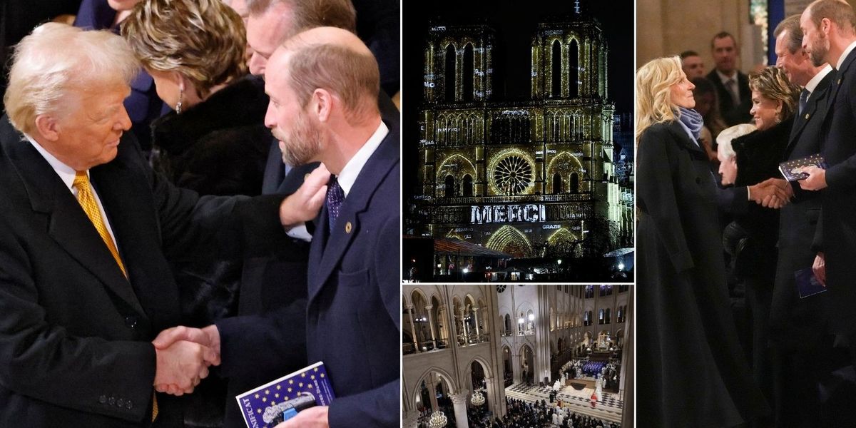 William shakes hands with Trump as Prince takes on important role at Notre Dame reopening