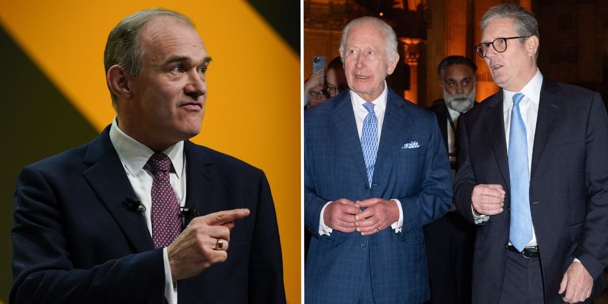Ed Davey slams Keir Starmer's 'lack of backbone' after Buckingham Palace announces King's US State Visit