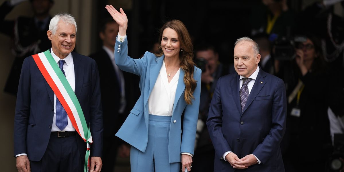 Catherine steps out in Italy for first international trip since her cancer treatment as royal receives honour