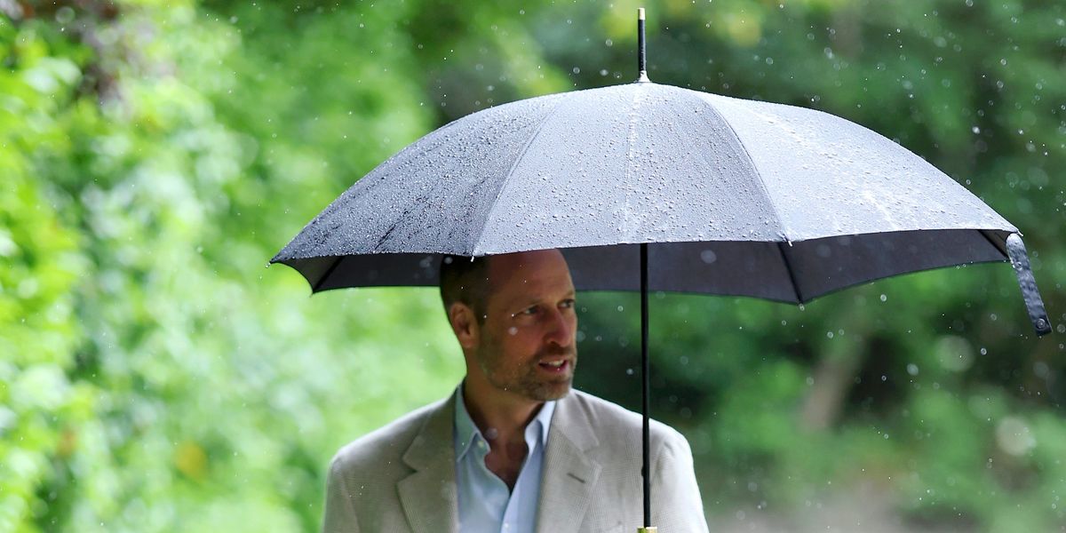 Prince William braves the rain to shine spotlight on projects funded by his and Catherine's foundation