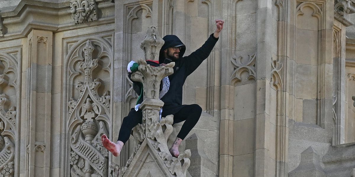 Revealed: £92,000 of YOUR money was lost hauling 'foolish' pro-Gaza protester down from Big Ben tower