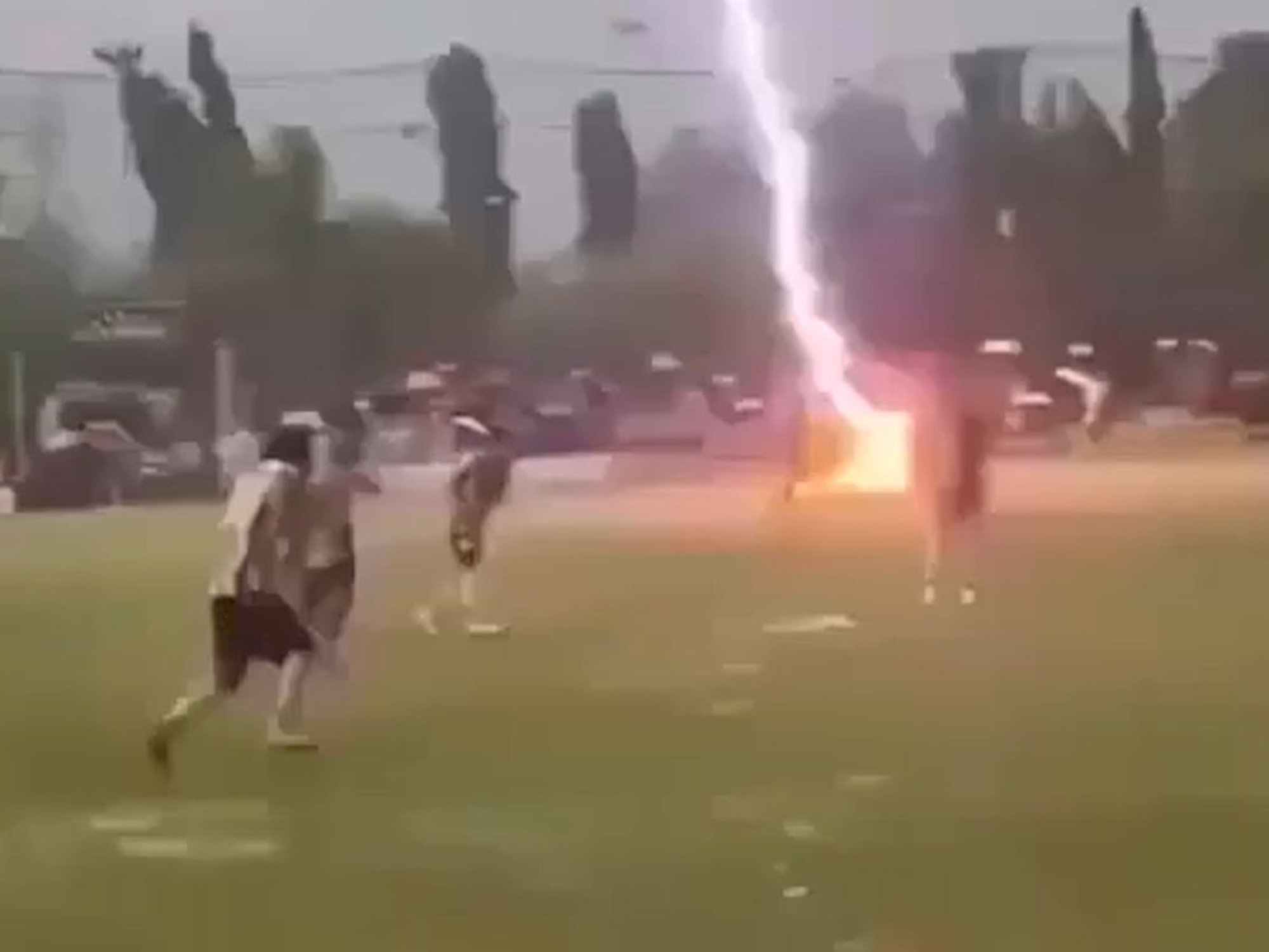 Footballer killed after lightning strikes pitch during match in terrifying incident