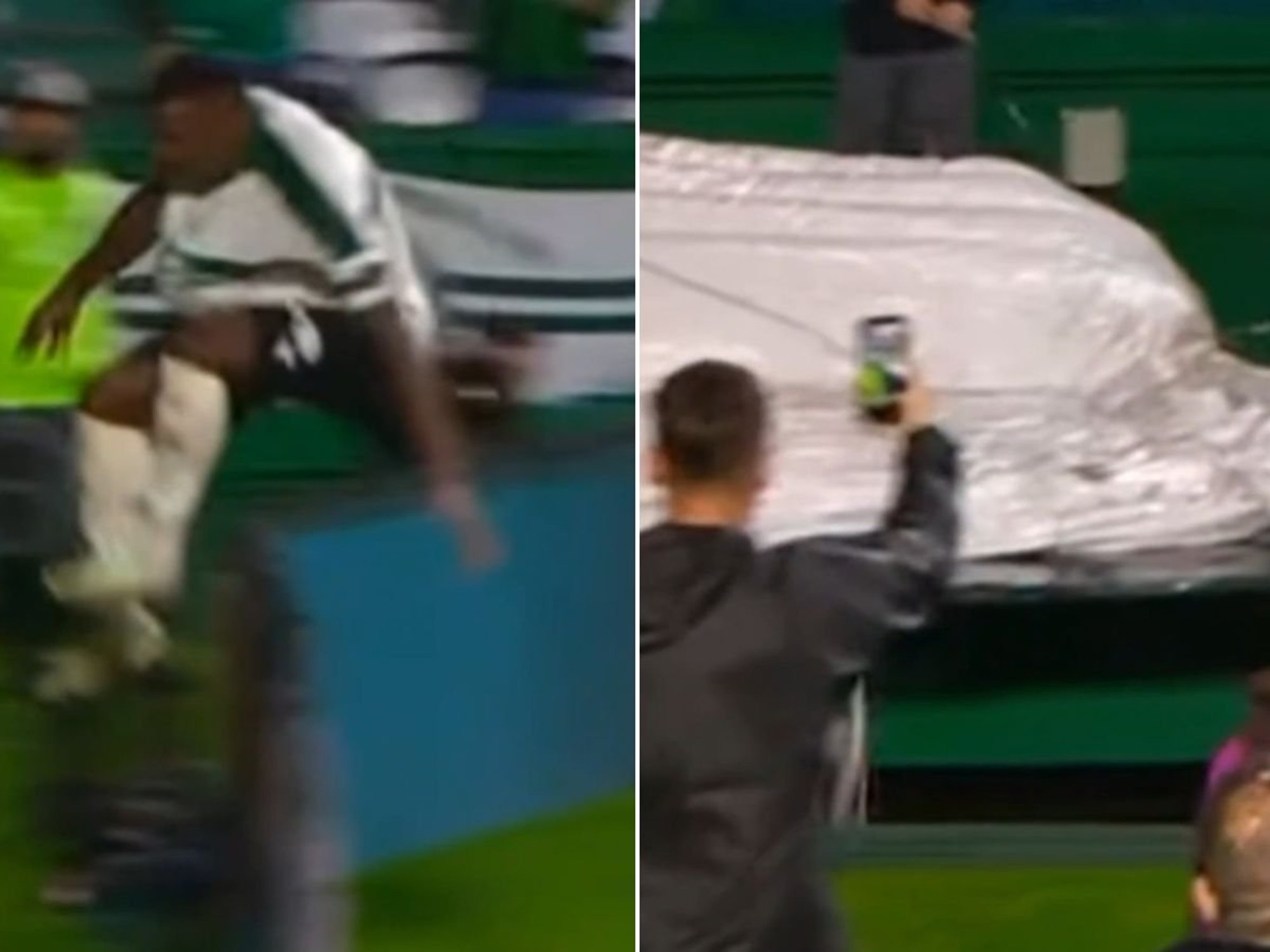 Football star falls down huge tunnel celebrating goal before VAR delivers brutal twist