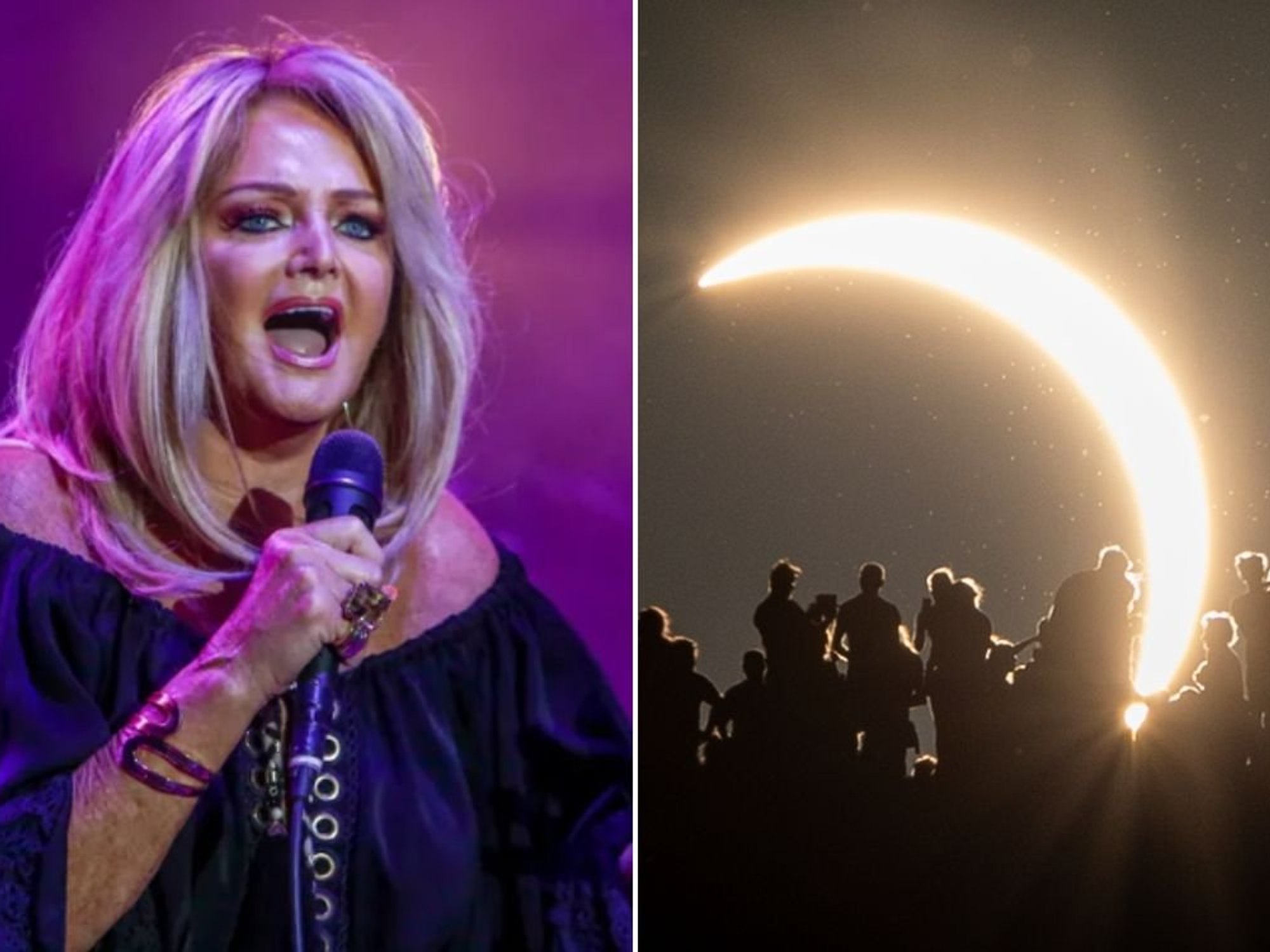 Bonnie Tyler classic Total Eclipse of the Heart soars during solar eclipse just days ahead of sin...