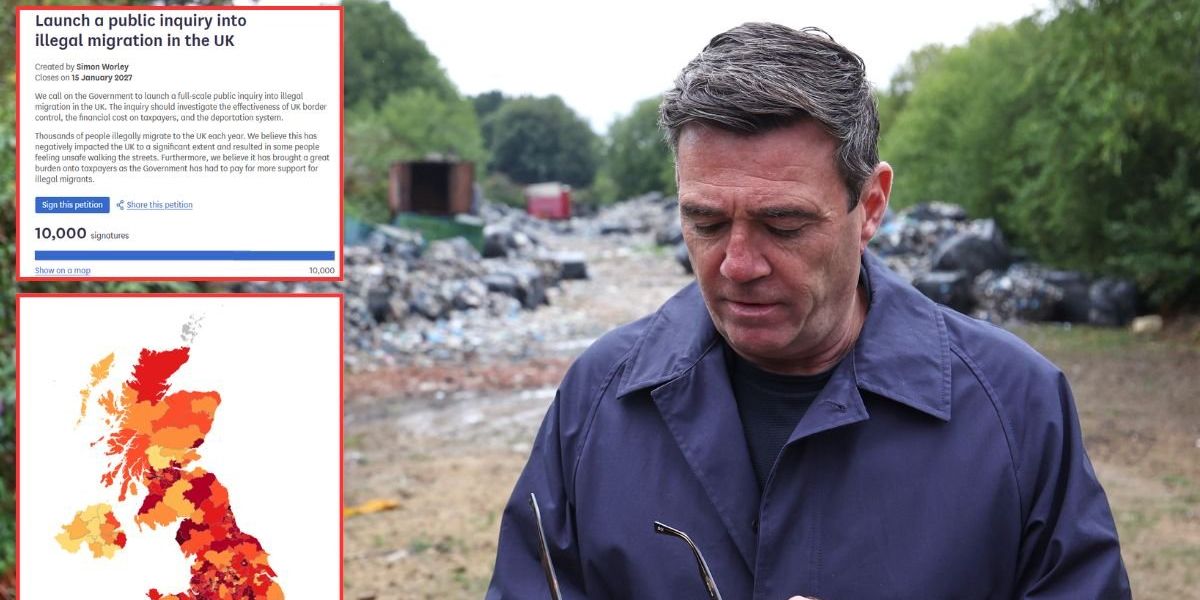 Andy Burnham told to launch illegal migration inquiry as 10k sign petition putting pressure on PM