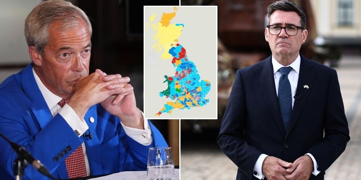 Nigel Farage’s Reform storms ahead in mega poll as Labour falls to second in blow to Burnham bounce