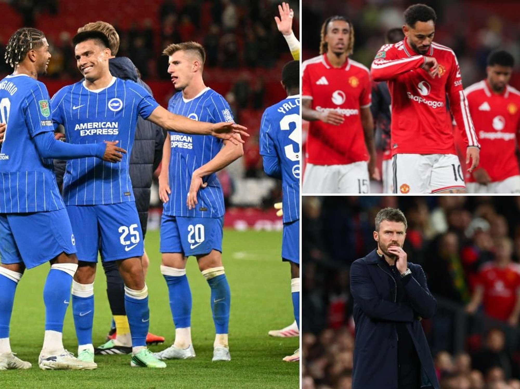 Miserable Man Utd relinquish two-goal lead in shoddy defeat to brilliant Brighton