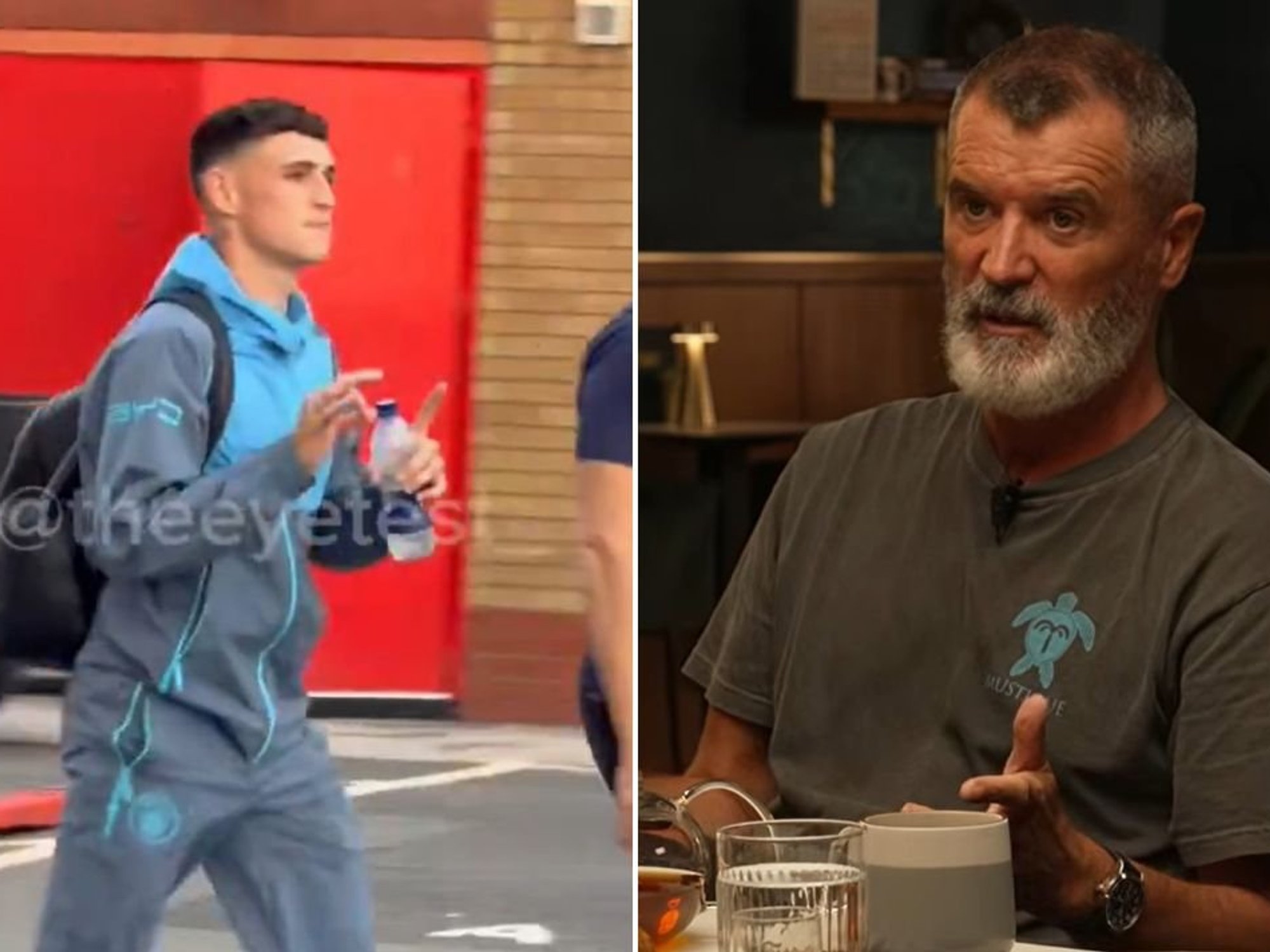 Roy Keane blasts Phil Foden after gesturing to Man Utd fans after derby red card