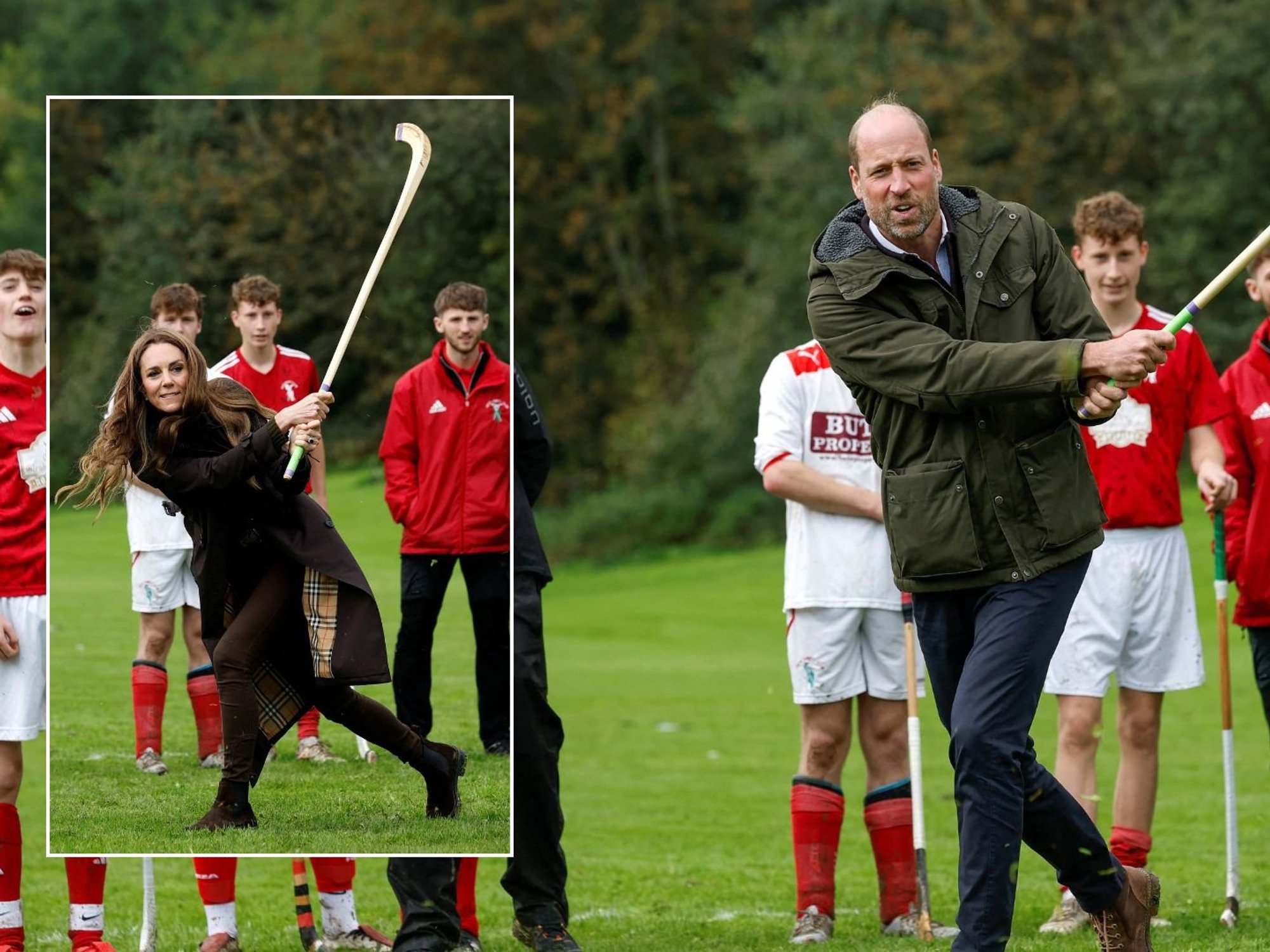 Prince and Princess of Wales take aim as they pick up new sport during Scotland trip