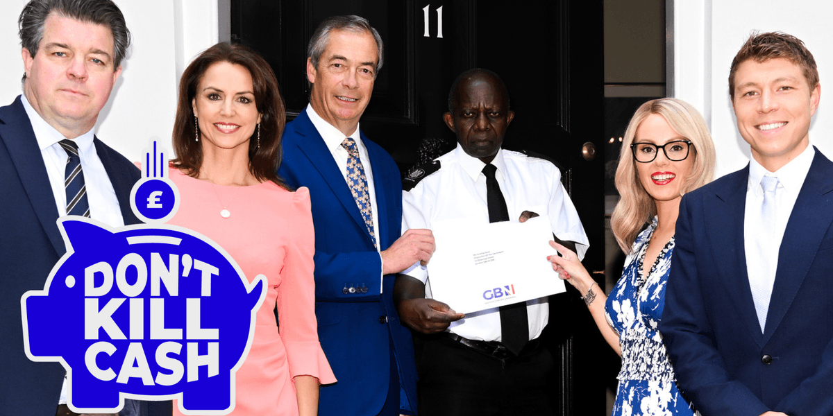 GB News delivers Don’t Kill Cash letter to Downing Street