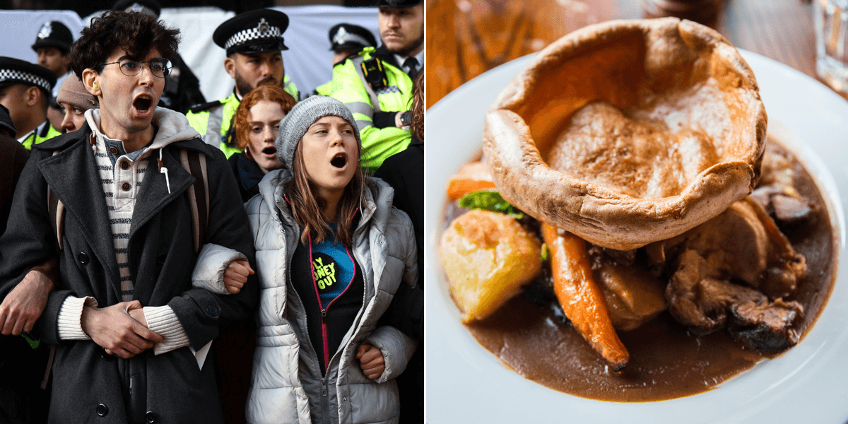 Eco-activists demand Britons think twice about traditional roast dinners