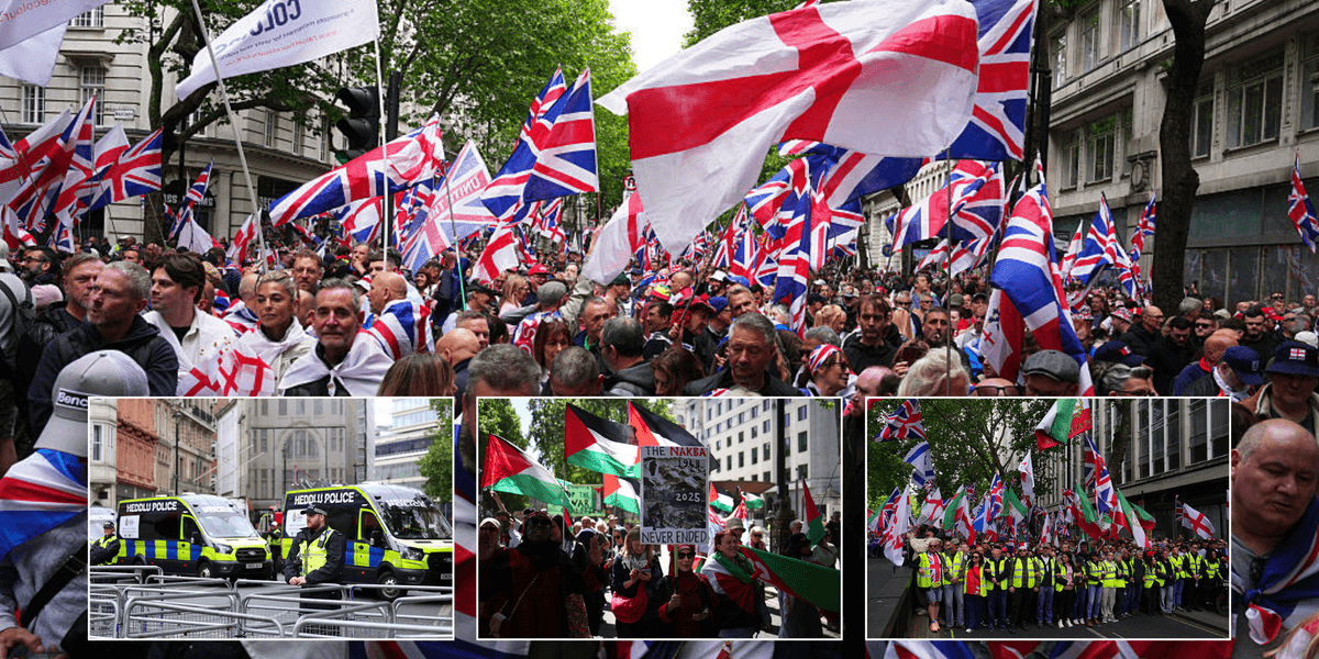Unite the Kingdom and pro-Palestine protesters descend on London as police launch 'unprecedented' response
