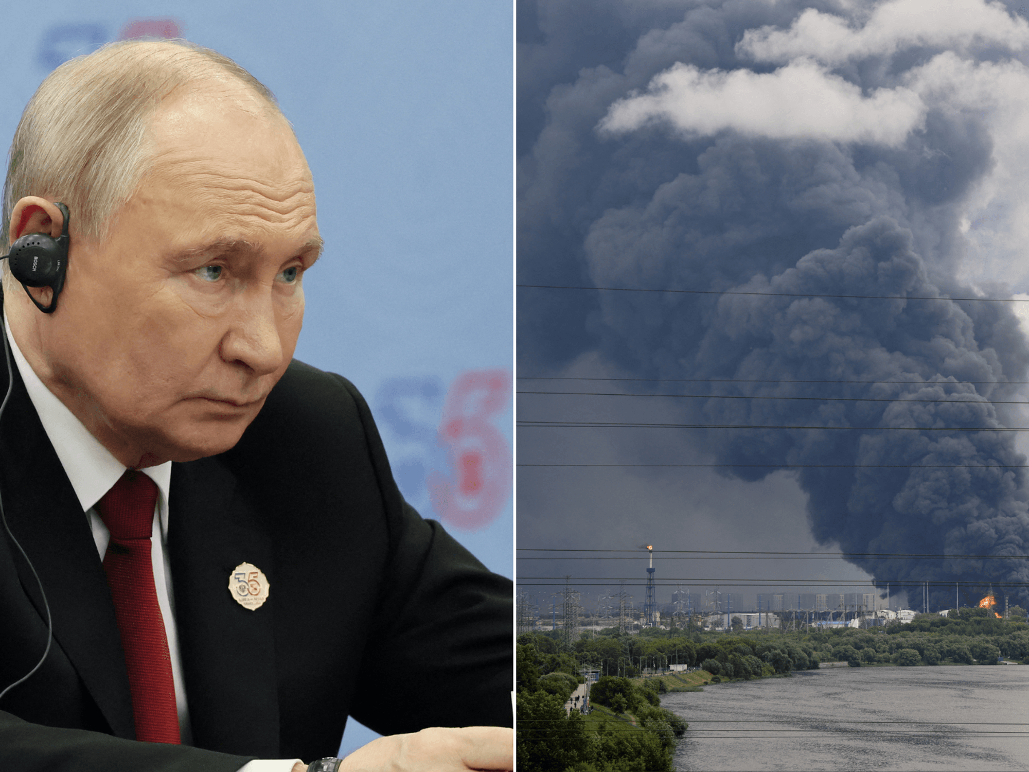 Furious Vladimir Putin vows revenge after Moscow burns in devastating Ukrainian attack