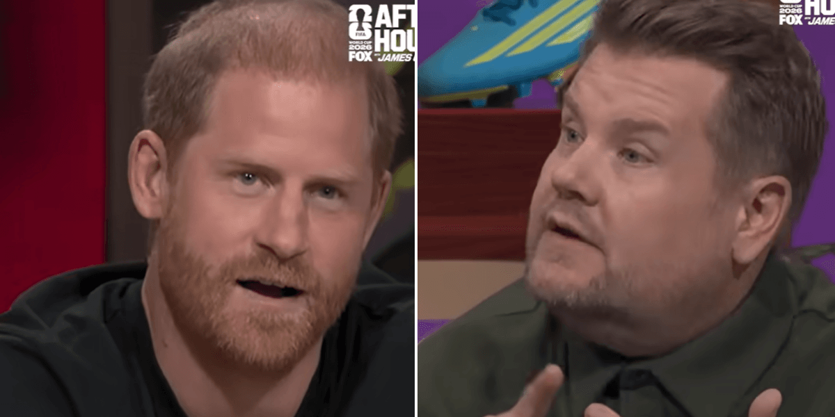 Prince Harry refuses to call football 'soccer' as James Corden teases Duke of Sussex on live TV