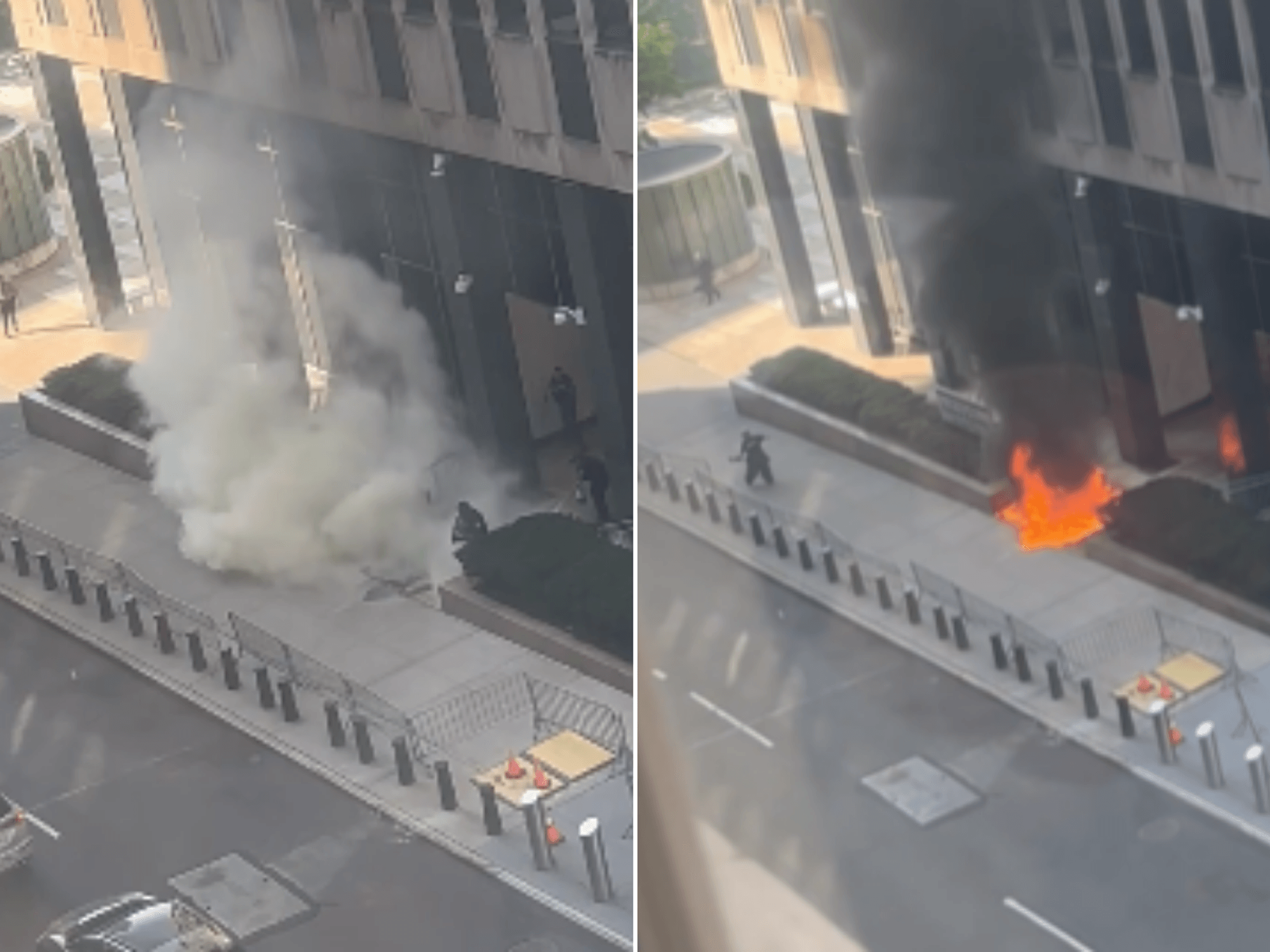 Immigration centre set on fire in 'attack targeting Ice agents' in New York