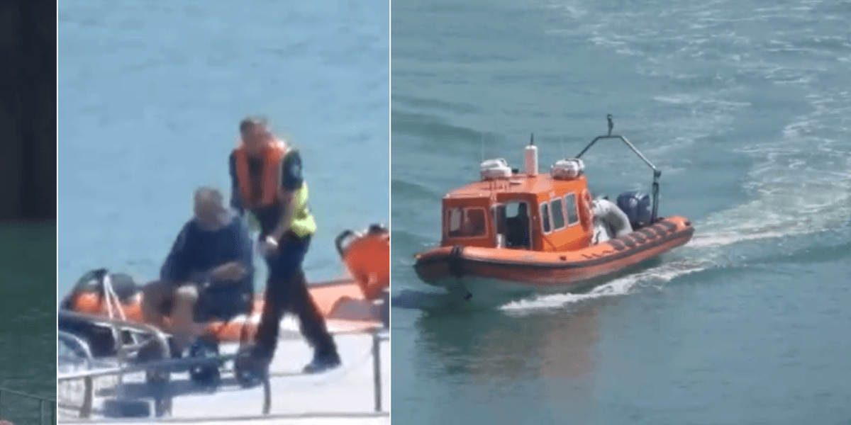 Two migrants rescued after attempting to cross Channel by ROWING tiny dinghy