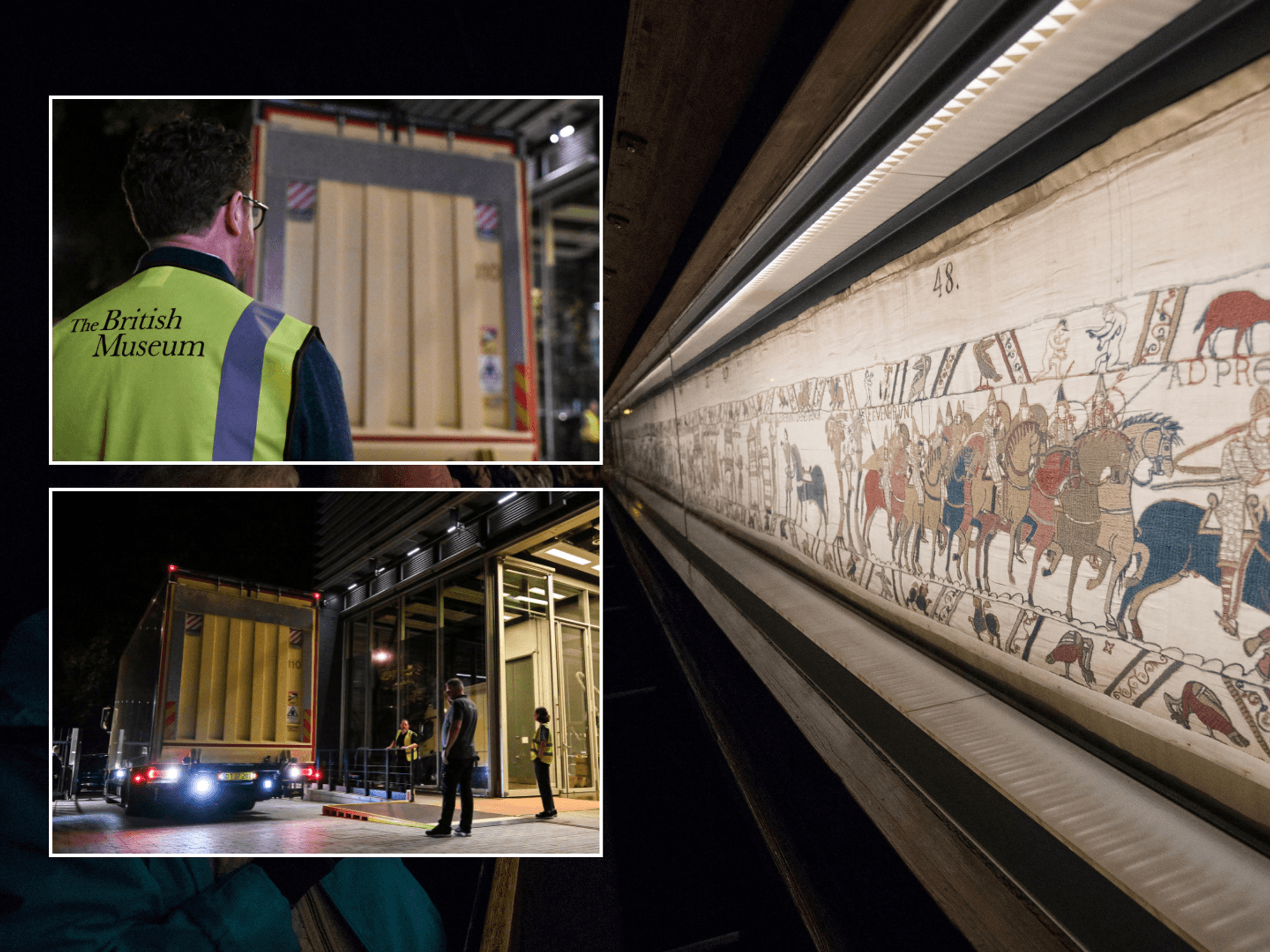 Police swoop on Bayeux Tapestry lorry for stowaway migrants as vehicle crosses Channel