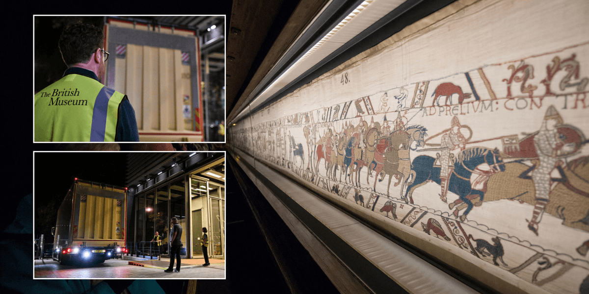 Police swoop on Bayeux Tapestry lorry for stowaway migrants as vehicle crosses Channel