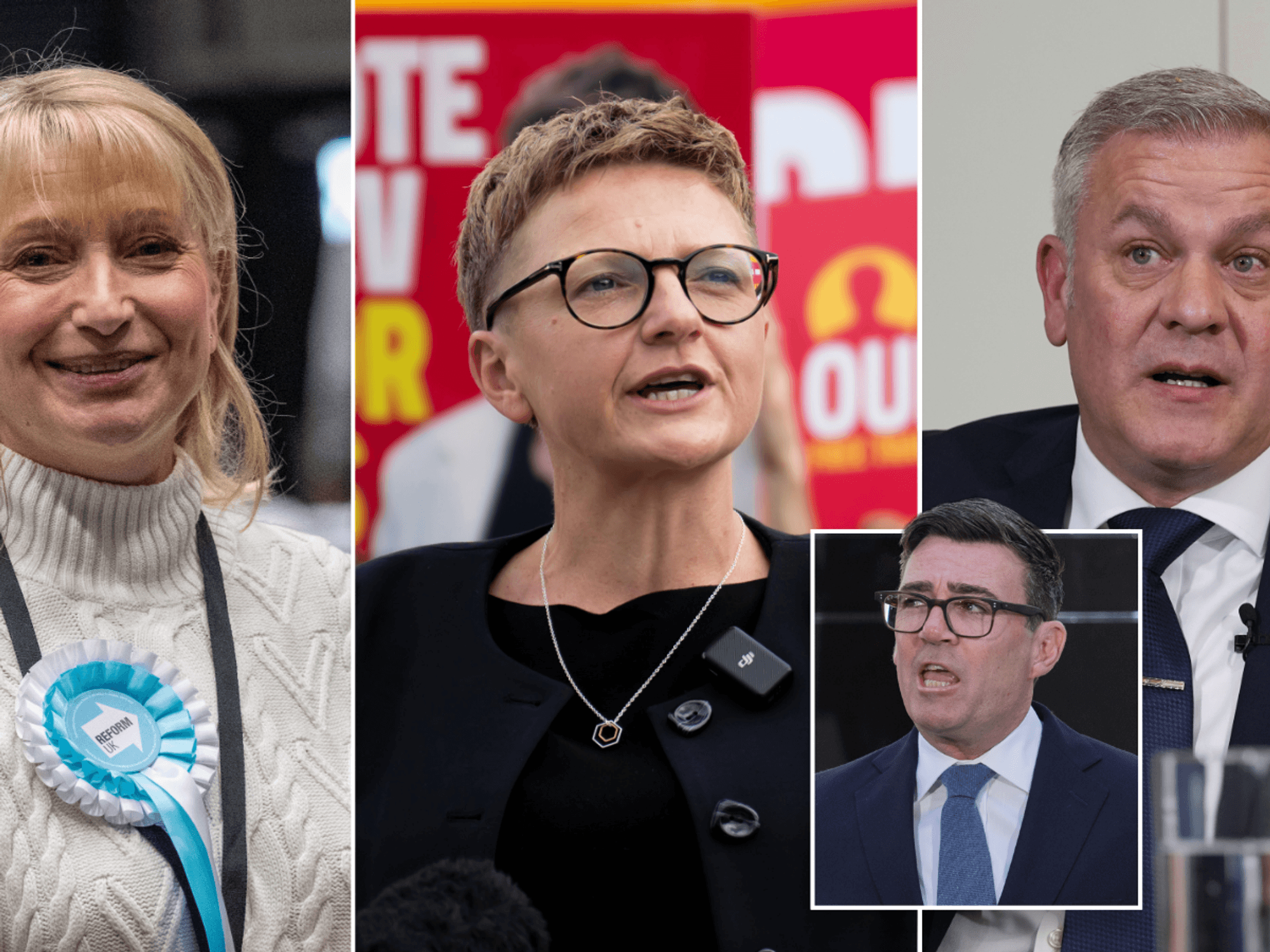 Race to replace Andy Burnham reaches climax within hours as Reform, Restore and Labour face voters