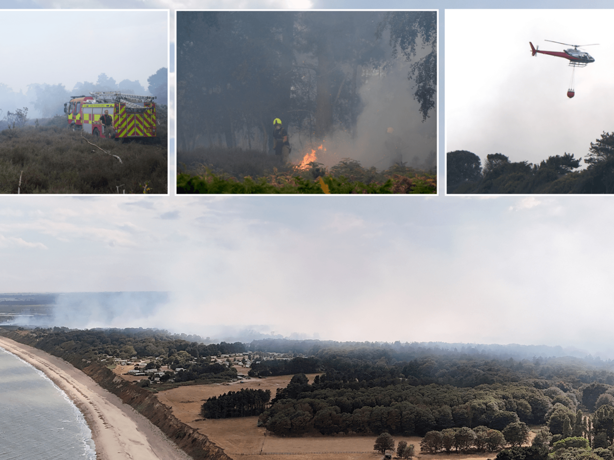 Suffolk wildfire 'stabilising' after hours of battling blaze near nuclear plant