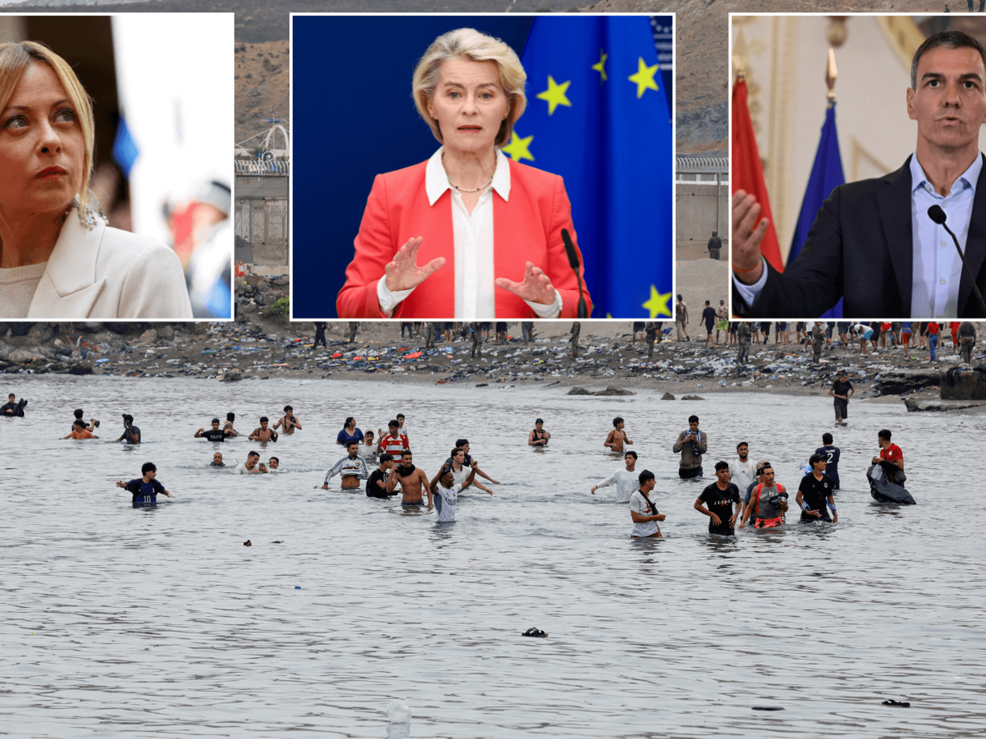 EU will host emergency meeting next week after 60,000 migrants storm Spanish border into Ceuta